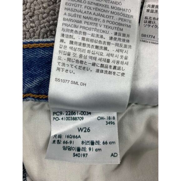 Levi's Wedgie Premium Jeans Women 26 Blue Denim Waterless Stretch Button Fly - Picture 4 of 13